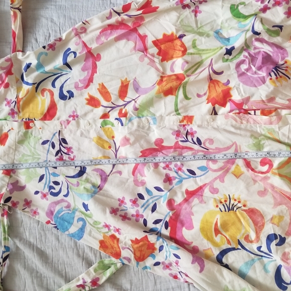 Zara Totem Floral Print Bow Sashes Midi Shirt Dress - Picture 12 of 13